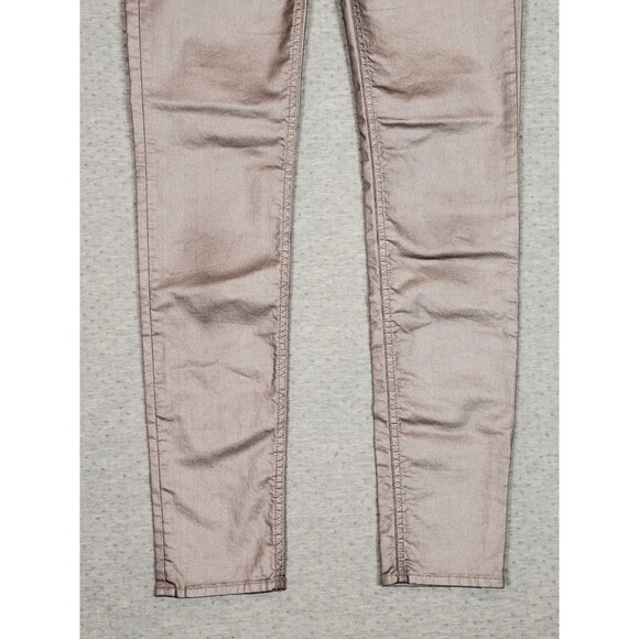 Rag & Bone Rose Metallic Coated Stretch Legging Skinny Jeans Tag 27 Fits 28x27 - Picture 3 of 16